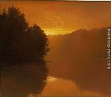 Lake Canvas Paintings - Yaddo Lake
